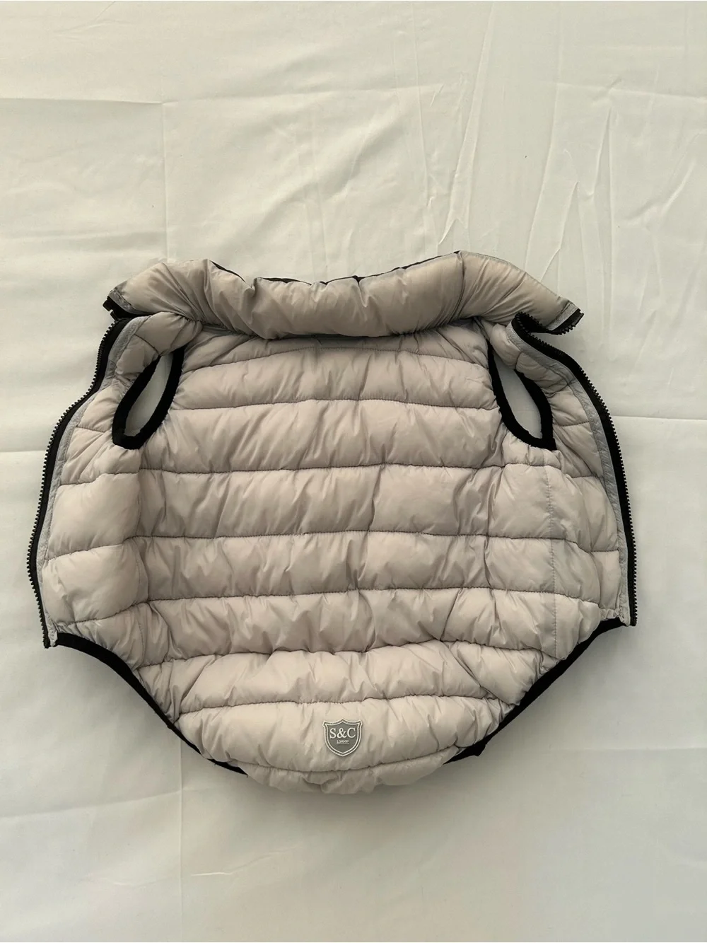 Reversible Black/gray Quilted Dog Puffer Vest - Insulated Pet Jacket